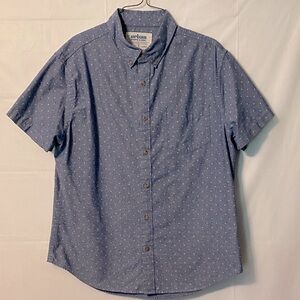 Urban Pipeline Men's Blue with little white squares Patterned Button Down Shirt